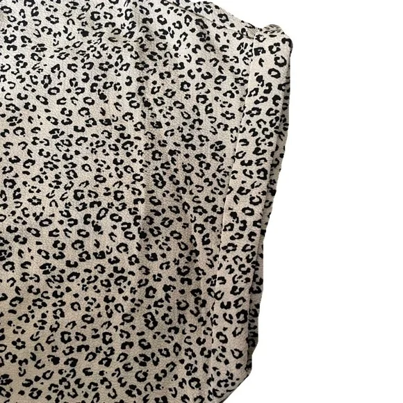 Pink Rose Blush Cheetah Short Sleeve Blouse - Picture 4 of 6